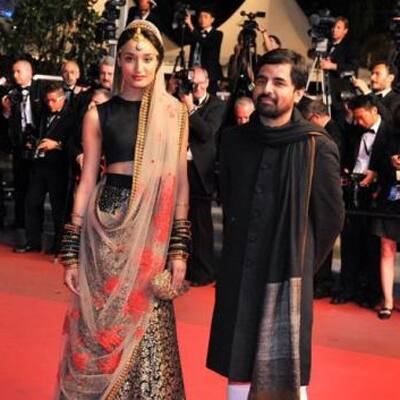 Designer Sabyasachi and Kanistha Dhankar at Cannes 2011.