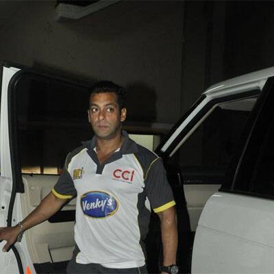 Salman Khan at the CCL campaign shoot.