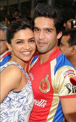 Deepika Padukone and Siddharth Mallya during a match in the recently conculded IPL.