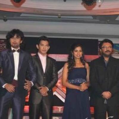 Sonu Nigam, Shreya Ghoshal & Sanjay Leela Bhansali at the X Factor Launch.