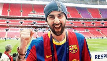 Cheering Barcelona was Ranbir Kapoor, who had wrapped up his shoot  to land at Wembley match.