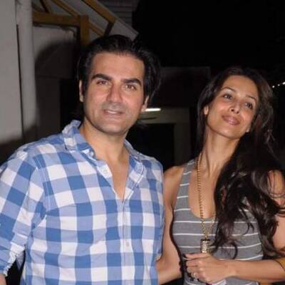 Arbaaz Khan and wife Malaika Arora Khan spotted at a private screening of 'Ready'.