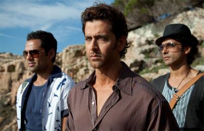 A still from Hrithik Roshan, Farhan Akhtar and Abhay Deol starrer 'Zindagi Na Milegi Dobara'.