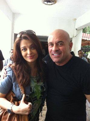 Aishwarya Rai spotted on the sets of a photoshoot.