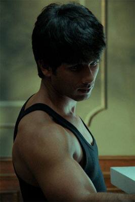 Shahid Kapoor on the sets of an ad film.