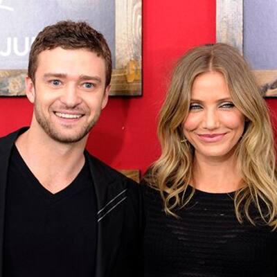 Justin Timberlake and Cameron Diaz attend the premiere of 