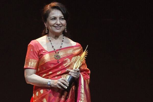 Bollywood actress Sharmila Tagore receives an Outstanding Achievement Award during the International Indian Film Academy (IIFA) show in Toronto.