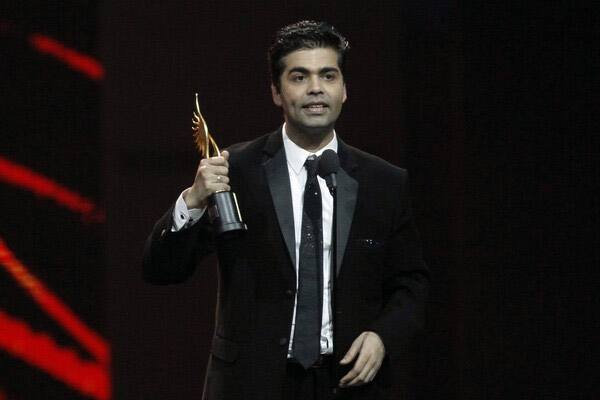 Karan Johar accepts his award for best director for his work in 