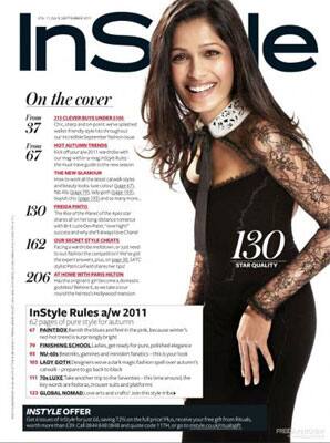 Freida Pinto's InStyle(UK) Magazine scans.