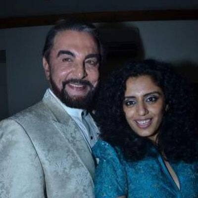 Kabir Bedi spotted with girlfriend at the LFW 2011 after party.