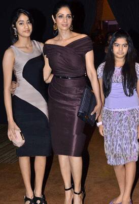 Sridevi and her daughters Jahnavi and Khushi spotted at the ongoing Lakme Fashion Week.