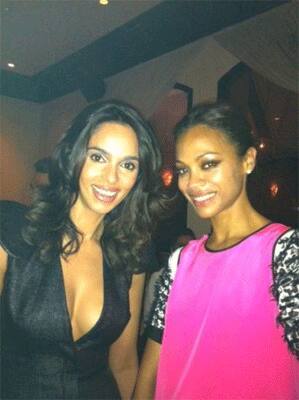 Mallika Sherawat Spotted With Zoe Saldana.