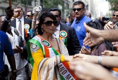 Rani Mukerji at the India Day Parade in New York. 