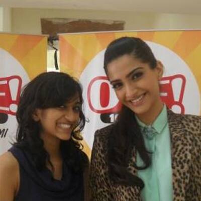 Sonam Kapoor for 'Mausam' promotion at a radio station. 