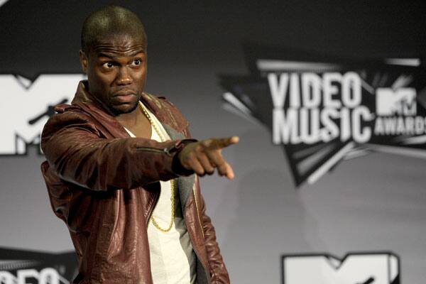 Kevin Hart poses backstage at the MTV Video Music Awards in Los Angeles.