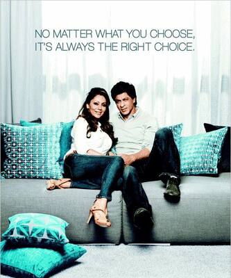 Shah Rukh & Gauri Khan's new ad for a home furnishing brand. 