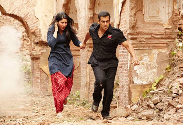 Salman Khan and Kareena Kapoor in a still from `Bodyguard`.