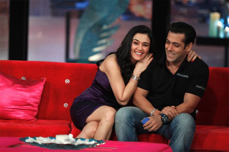 Preity Zinta shares a joyous moment with Salman Khan on her TV show. 