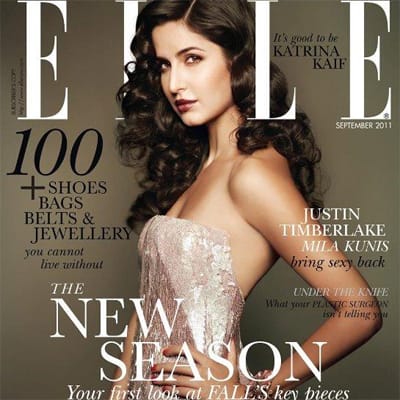 Katrina Kaif sizzles on the cover of 'Elle' magazine's September issue.