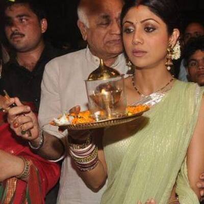 Shilpa Shetty celebrates Ganesh Utsav.