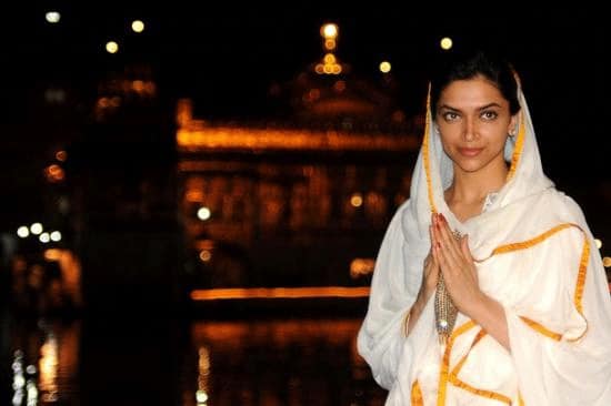 Deepika Padukone spotted at the Golden Temple in Amritsar, Punjab.