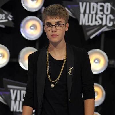 Justin Bieber arrives at the MTV Video Music Awards in Los Angeles. 