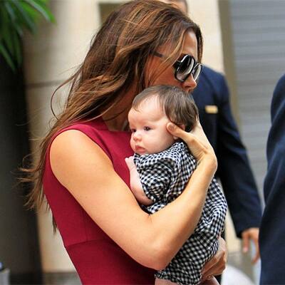 Victoria Beckham takes her daughter Harper Seven to New York Fashion Week. 