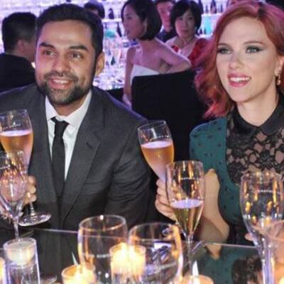 Abhay Deol & Scarlett Johansson at Moet & Chandon Dinner.