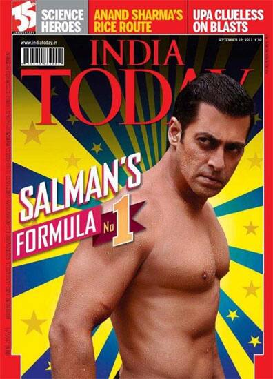 Megastar Salman Khan on the cover of India Today.