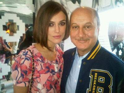 Anupam Kher clicked with Hollywood actress Keira Knightly.