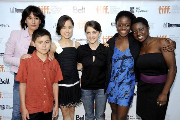 Founder/Director of YAGP Larissa Saveliev, Dancers Jules Fogarty, Miko Fogarty, Director Bess Kargman, Dancer Michaela De Prince and Mia De Prince arrive at the premiere of 'First Position' at the Isabel Bader Theatre during the 2011 Toronto International Film Festival.