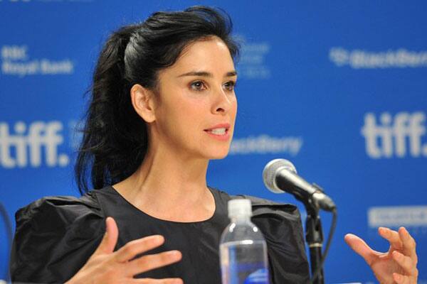 Actress Sarah Silverman speaks onstage at 'Take This Waltz' Press Conference during 2011 Toronto International Film Festival.