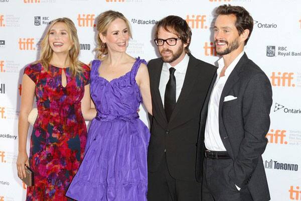 Actors Elizabeth Olsen, Sarah Paulson, director Sean Durkin and producer Josh Mond attend the 'Martha Marcy May Marlene' premiere at Ryerson Theatre during the 2011 Toronto International Film Festival .