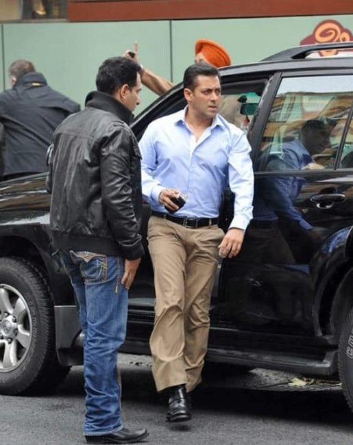 Salman Khan spotted shooting in Dublin for Yash Raj's `Ek Tha Tiger`.