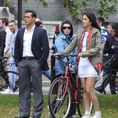 Salman Khan and Katrina Kaif shoot for Yash Raj Films' 'Ek Tha Tiger'.