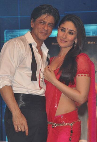 Shah Rukh Khan and Kareena Kapoor at `RA.One` music album launch party.