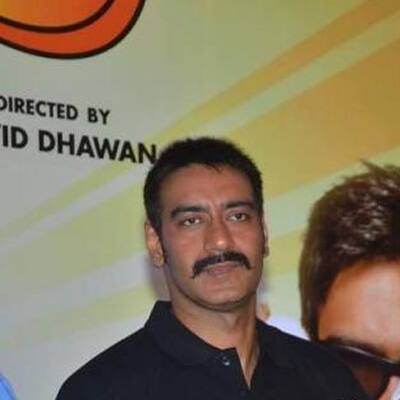 Ajay Devgn at the press meet of 