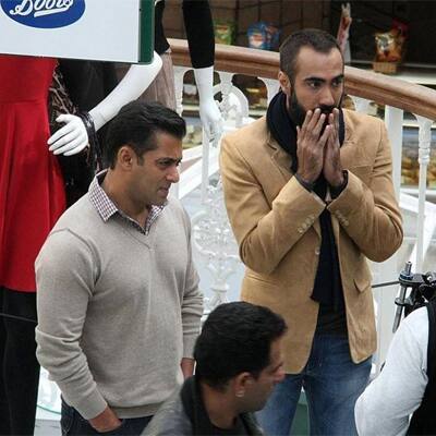 Salman Khan and Ranvir Shorey shoot for Yash Raj's 'Ek Tha Tiger'.