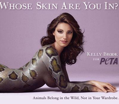 Kelly Brook in a sexy new PETA advertisement.