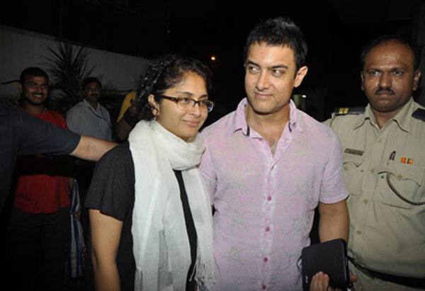 Aamir Khan and Kiran Rao at Imran Khan's bash.