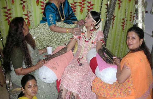 Aishwarya Rai on her mehendi ceremony. 