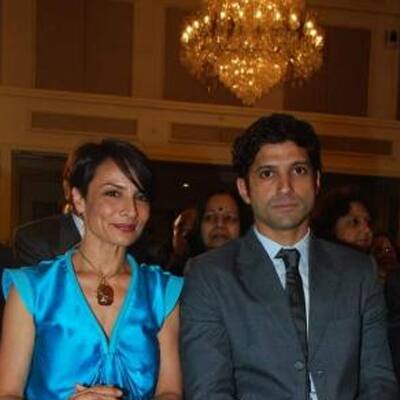 Farhan Akhtar & Adhuna Akhtar at the Giants Awards.