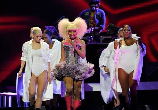 Nicki Minaj performs during the iHeartRadio music festival.