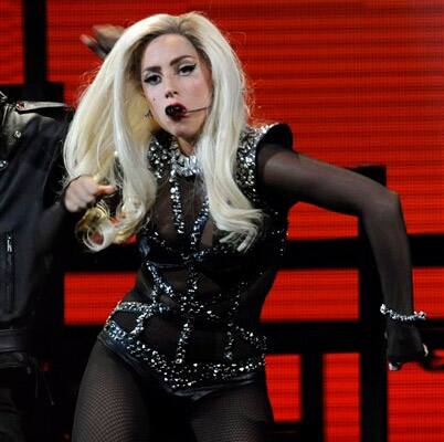 Lady Gaga performs during the iHeartRadio music festival.