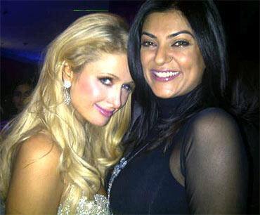 Paris Hilton spotted with Sushmita Sen.