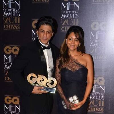 Shah Rukh Khan and wife Gauri at the GQ Men of the Year Awards 2011.