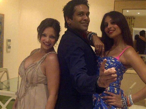 Bipasha Basu spotted with Rocky S & Deanne Panday.