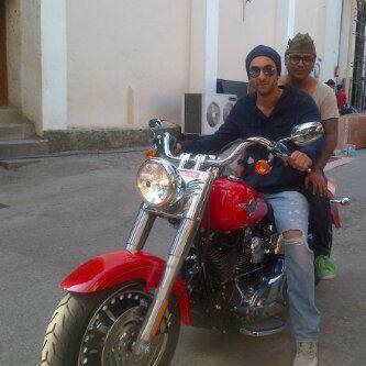 Ranbir Kapoor riding his Harley Davidson gifted by Sanju.