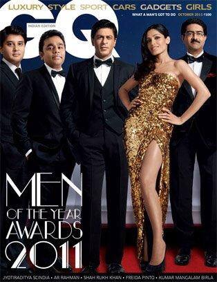 Shah Rukh Khan and Freida Pinto on the cover of GQ Magazine’s October 2011 issue.