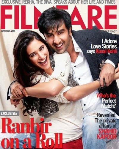 Ranbir Kapoor and Nargis Fakhri sizzle on the cover of Filmfare Middle East magazine’s November 2011 issue.